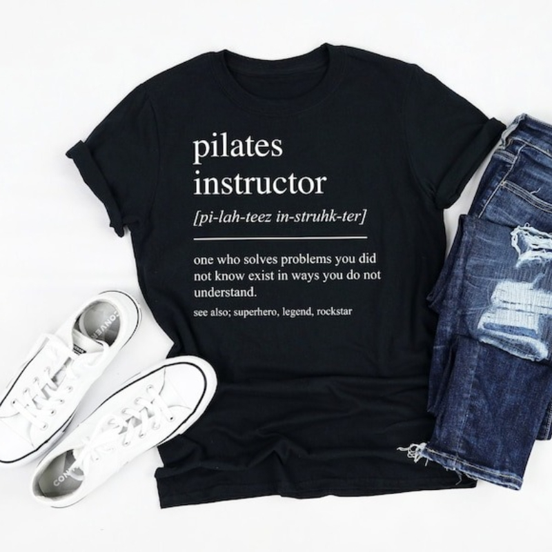 Pilates Yoga Instructor - 필라테스 강사 코튼 티셔츠 여성용 웃긴