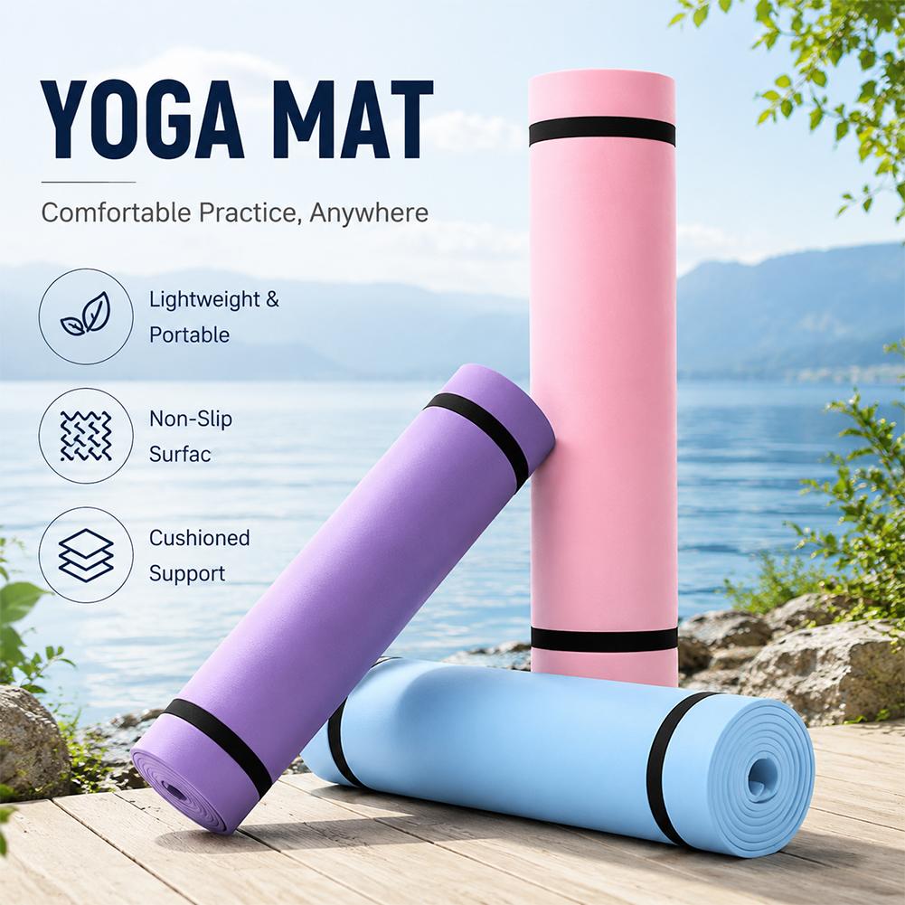 Pilates Yoga Mat Thickness - 1/2Pcs 두꺼운 요가 매트 미끄럼 방지