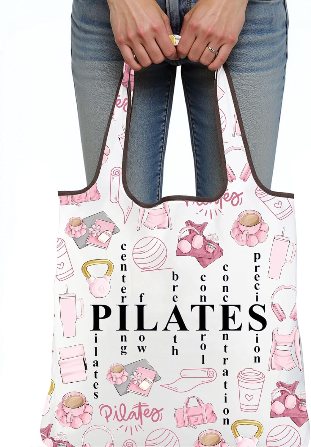 핑크 필라테스 토트백 여성용 요가 애호가 선물 강사 선 - Pilates Yoga Instructor 리뷰 및 가격