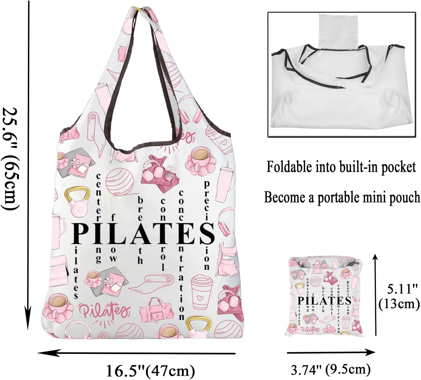 핑크 필라테스 토트백 여성용 요가 애호가 선물 강사 선 - Pilates Yoga Instructor 리뷰 및 가격